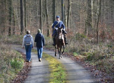 Caroline Roose avec AVA pour observer une chasse à courre à Villers-Cotterêts