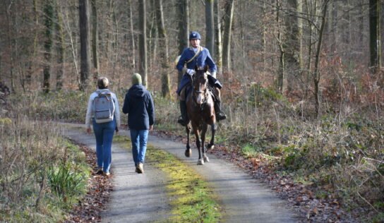 Caroline Roose avec AVA pour observer une chasse à courre à Villers-Cotterêts